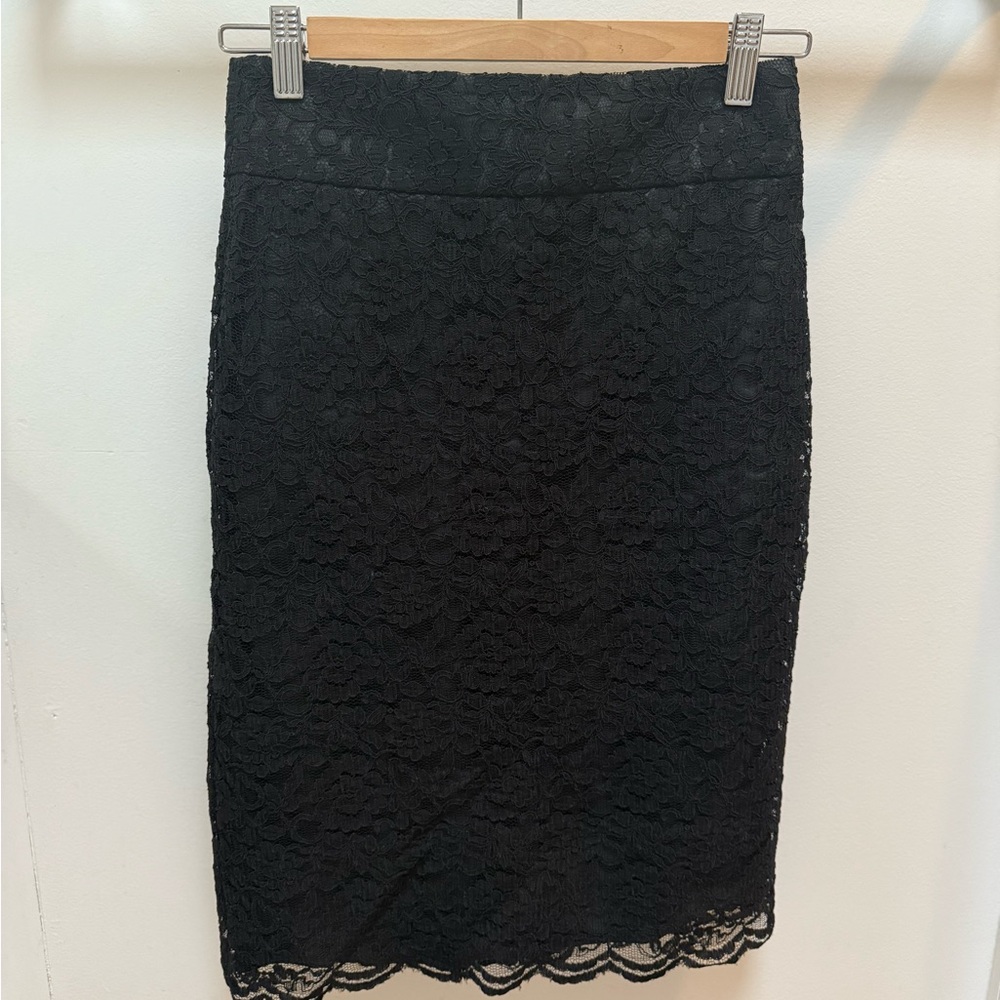 Banana Republic Black Lace Pencil Skirt